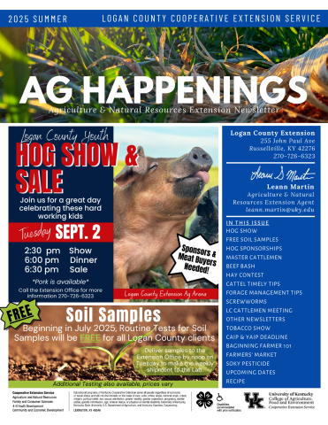 front page of newsletter